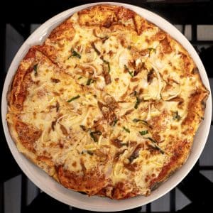 Seafood pizza