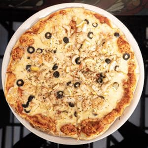 Seafood pizza