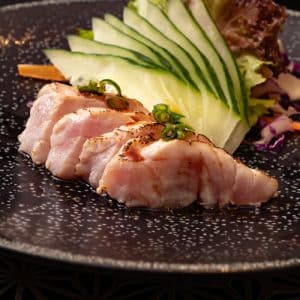 Tropical bass sashimi
