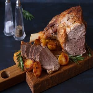 Roast leg of lamb